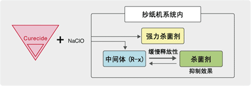 CURECIDE的化学作用 Chemical effect of Curecide
